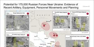 An unclassified US intelligence document on Russian military movement. 