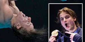 Rousseau leaps into the history books with Australia’s first diving gold