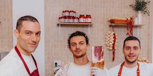 From left to right:Cousins Alessandro Ranieri,Alessandro Riillo and Luigi Ranieri.