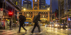 Melbourne at night is more popular than the traditional morning peak,research has found.