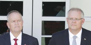 Opposition Leader Bill Shorten and Prime Minister Scott Morrison.