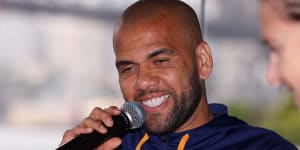 “You have something for me?” Alves toys with the idea of an A-League move. 