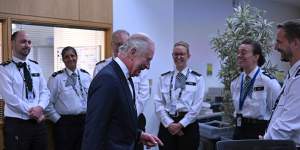 King Charles III meets with members of the Metropolitan Police Service.