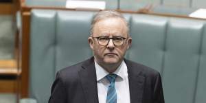 Prime Minister Anthony Albanese arrives for Question Time.