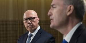 Opposition Leader Peter Dutton and communications spokesman David Coleman will face concerned MPs.