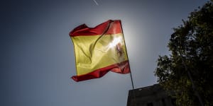 A Spanish national flag.
