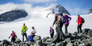 Hiking northern Europe’s tallest peak – the 2469-metre-high Galdhopiggen.