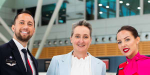 One passenger had a complaint with Qantas resolved after writing directly to chief executive Vanessa Hudson (centre).