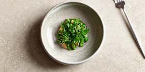 Avocado,spring peas,yoghurt and mint. 