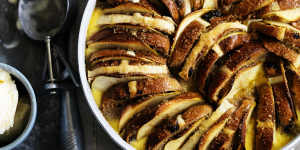 <b>Leftover fruit loaf or hot cross buns:</b>Try Neil Perr'y's'Hot cross bun and butter pudding'with apples and spice<a href="http://www.goodfood.com.au/recipes/hot-cross-bun-and-butter-pudding-with-apples-and-spice-20160325-4cjld"><b>(Recipe here).</b></a>