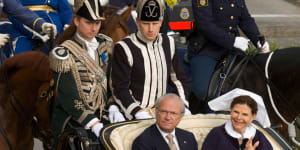 Sweden’s King Carl Gustaf XVI and Queen Silvia in Stockholm.