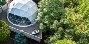 Gleneagle’s geodesic domes are perched in the forest canopy.