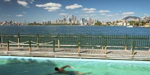 Swimming in Maccallum Pool at Cremorne Point.