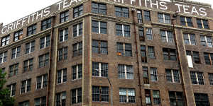 The Griffiths Teas building in Surry Hills was one of many properties sold by the Wakils to fund their charitable foundation.