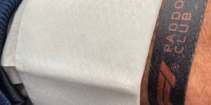 Former premier Steve Bracks’ special grand prix cufflinks,a gift from Ron Walker.