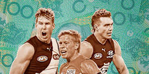 Top earners:Tom Lynch,Isaac Heeney and Patrick Cripps.