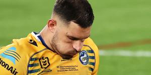 Dejected backrower Ryan Matterson after the grand final loss.