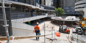 The MLC Centre redevelopment is among the projects that the CFMMEU has inspected over safety issues.