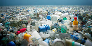 At the current trajectory,plastic pollution in the oceans will outweigh the biomass of the world’s fish.