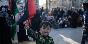 Libyans mark the tenth anniversary of the Arab Spring in February 2021.