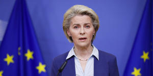 European Commission chief Ursula von der Leyen said the new sanctions were designed to ensure Russia’s big banks were disconnected from the international financial system and their ability to operate globally harmed.