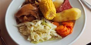 A hangi is simply meat and vegetables. It’s the way it’s cooked that matters.
