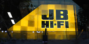 JB Hi-Fi was among the companies seeing downgrades from analysts on Tuesday. 
