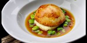 Seasonal dishes at Du Fermier include a hearty pie of braised lamb shoulder.