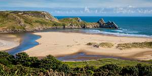 Tranquil Three Cliffs Bay.