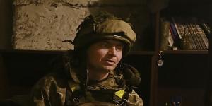 A Ukrainian unit commander,Nazar,on the frontline at Avdiyivka in eastern Ukraine.