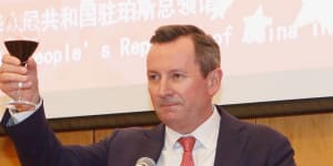 Premier Mark McGowan during the event organised by the Chinese Consulate in Perth.