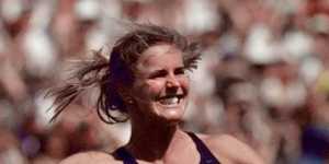 Brandi Chastain celebrates after scoring the winning penalty in their shootout against China in the 1999 Women’s World Cup final.