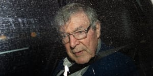 Cardinal George Pell pictured on Wednesday after his release from prison.