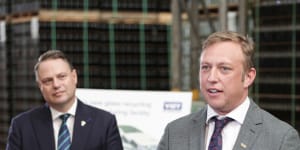 “They have listened,” Schrinner (left) said of Miles (right) and Deputy Premier Cameron Dick at a media conference with the latter on Friday morning.