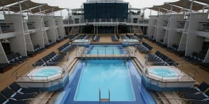 Time for a dip:The Celebrity Silhouette pool.