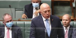 Defence Minister Peter Dutton is attempting to paint Labor as soft on China.