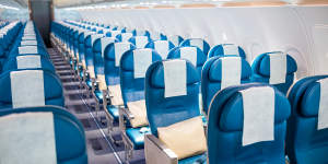 Economy class on board SriLankan Airlines.