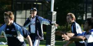 Les Kiss with the Waratahs in 2005.