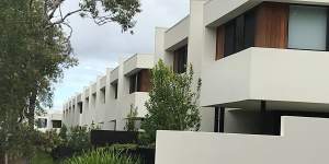 An example of contemporary-style terrace houses at Minnippi Estates which allow increased density with increasing heights.