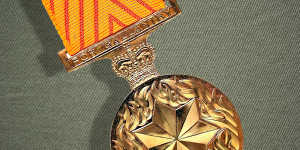 The Medal for Gallantry is awarded for acts of gallantry in action in hazardous circumstances. 