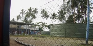 Transfield Services operates detention centres on Nauru and Manus Island (pictured).
