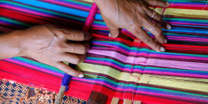 Traditional weaving.
