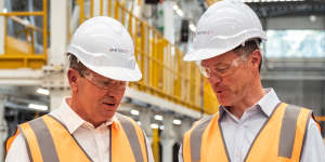 NSW Labor leader Chris Minns with West Australian Premier Mark McGowan.