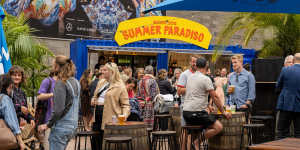 Summer Paradiso pop-up bar by brewery Moon Dog is a stone's throw from major music,arts and sporting venues.