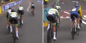 Aussies blocked by Ukrainian cyclists
