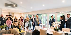 A family from southern Sydney paid $3.36 million at auction on Saturday for a Roseville home with a garden retreat.