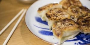 Pan-fried pork gyoza:one of the Japanese standards you'll find here.