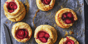 Danielle Alvarez’s polenta and strawberry scones.