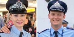 Constables Rachel McCrow and Matthew Arnold.