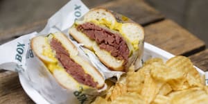 Must-try dish:The hot salt beef bagel with dill pickles and mustard is a tender meat dream.